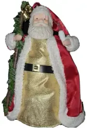 Lighted St Nicholas Santa clause tree topper led light old Fashioned