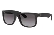 Ray-Ban Justin Sunglasses, Black Frame, Grey Gradient Lens, 51mm