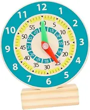 PERSELOSO Clock for Educational Teaching Model Safe Wood Material Promotes Color Number Cognition Learning Aid for Boys
