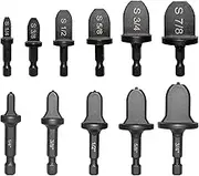 Copper Swaging Tool HVAC Drill, 11 Pcs HVAC Pipe Expander Tool Air Conditioner Manual Copper Pipe Swage Expander Drill Bit with 1/4'' 3/8'' 1/2'' 5/8'' 3/4'' 7/8'' Bits