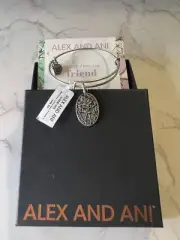 Alex and Ani Bangle Bracelet Because I Love You Friend Periwinkle NWT CIB (Box6)
