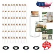 Charming 55 pcs 30 ml Glass Cork Bottles - Perfect for Mini Crafts & Decor