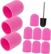 Ipetboom Nail Art Tools Set 1 Pack Sanding Cap Nail Shiner Buffer Block Manicure Sanding Cap Grinding Head Salon Tool