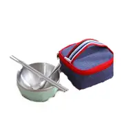 1Set Portable Dinnerware Set Chinese 304 Stainless Steel Travel Cutlery Set With Bag For Kids Picnic Tableware Dinner Set