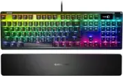 SteelSeries Apex 7 Red Linear Quiet Switch Gaming Keyboard - OLED Display