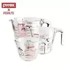 Pyrex PEANUTS SNOOPY Measuring Cup 3p set- 1L(33.8oz) 500ml(16.9oz) 250ml(8.5oz)