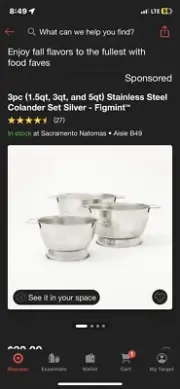 Figmint Colander Set
