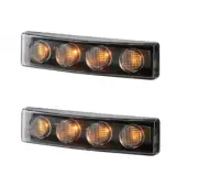 2 pcs AMBER 12-24V LED Cabin Roof Front Corner Sun Visor Lights for Scania R/G