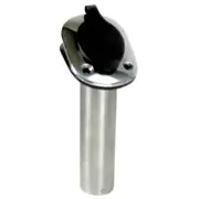 Whitecap S-096B, 30 Flush Mount Rod Holder Capped w/Black Liner, Stainless Steel