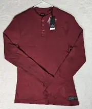 NEW David Bitton, Buffalo, Mens Size M Shirt, Nirvana Heather Red, Long Sleeve