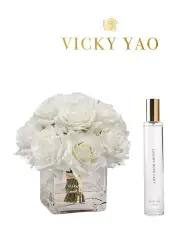 [Vicky Yao] Real Touch Faux Silk White Rose Arrangement