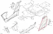 NEW OEM CAN-AM COMMANDER MAX 800 1000 REAR RIGHT LATERAL PANEL YELLOW