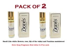 Dove Soap unisex Fragrance perfume roll on body oil attar 0.27 OZ pack of 2