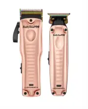 BaByliss LO-PRO FX ROSE Gold Clipper & Trimmer Combo Limited Edition