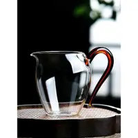 在飛比找ETMall東森購物網優惠-一品工坊臺灣公道杯玻璃耐高溫茶具茶海單個水晶公杯高端分茶器