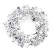 2 Pack 25Ft Sparkly Star Tinsel Garlands with Wire for Christmas Tree Xmas Party