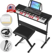 Piano Electrico Electronico Para Niños Principiantes Con Banco 3 Modos Aprendiz