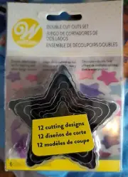 Set of 2 - Wilton Double Sided Star Fondant & Cookie Cutters 6 pieces BRAND NEW