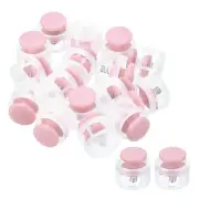 60Pcs 0.6" Dia Cord Locks Double Hole Stopper Pink