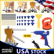 32pcs Car Dent Repair Removal Tool Tabs Puller Door Body Pulling Tab Accessories