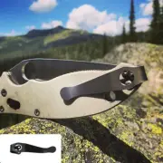 (NO KNIFE) Titanium Deep Carry Knife Pocket Clip Spyderco Paramilitary 2 more