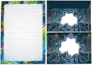 Writing Paper Set Writing Pad Lined with Envelope for Girls Boys Kids Adults Graffiti Colourful (1 Pad A5 with 25 Sheets + 15 Matching Printed Envelopes)