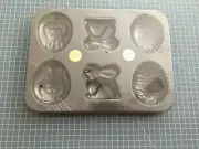 6 Cavity Mini Easter Cake Pan Molds - Makes 3D mini cakes