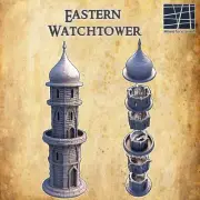 Eastern Watchtower | 28mm Scale Model Terrain | D&D TTRPG Playable 3D Printed Bu