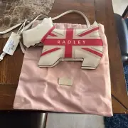 RADLEY LONDON WHITE LEATHER PATRIOTIC RADLEY DOG MEDIUM CROSSBODY H8084109