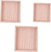 TOYANDONA 1/12 Dollhouse Miniature Trays Set of 3 Mini Food Trays for Play Kitchen and Dec