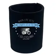 Animal Rltw When Life Gets Complicated Cycling - Funny Novelty Stubby Holder