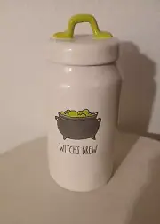 Rae Dunn WITCH'S BREW Canister Halloween Artisan Collection Black Cauldron NEW