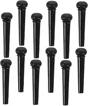 DRESSOOS 12pcs Acoustic Guitar Bridge Pins Replacement Lightweight Guitar Pegs for Enhanced Resonance and Stability Easy to Use Convenient Storage