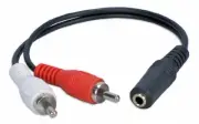 6in 3.5mm Female to RCA Red White Male Audio AUX Splitter Cable Adapter MP3 Car