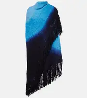 [Gabriela Hearst] Gabriela Hearst Lauren fringed ombré cashmere shawl One Size blue