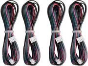 4Pcs 2M Motor Connector Cables XH2.54 4Pin to XH2.0 6Pin White Terminal Paralled Motor Wires for 3D Printer Stepper