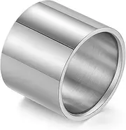 [ATRVWPO] European And American Polished Stainless Steel Ring, Simple Polished Titanium Steel Ring