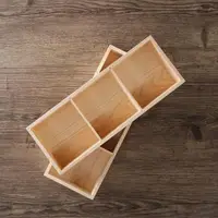 在飛比找ETMall東森購物網優惠-木質收納盒多格桌面客廳zakka格子雜物收納盒實木盒子首飾展