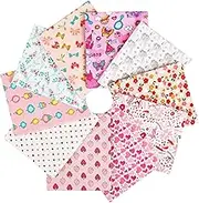 Craftido -25 Options- 100% Cotton Quilting Fabric Bundles 10pcs Fat Quarters 46x53cm (18”x21”)-Medium Weight 5.2 oz- for Quilting, Sewing Project, Patchwork, DIY Crafts – Girls