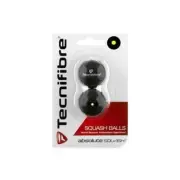 4X Tecnifibre Double Yellow Dot Squash Balls - 2pk 8 Balls Total