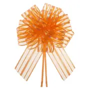 15pcs 6" Big Gift Wrapping Bows Organza Pull Bow Ribbon Chiffon Yarn Orange
