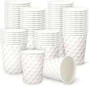 Whaline 50 Pcs Golf Theme Paper Cup 9 oz White Golf Ball Disposable Party Drinking Cup for Juice Coffee Drink Home Sport Party Supplies