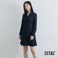 在飛比找momo購物網優惠-【SST&C.超值限定】黑色襯衫領洋裝8561812010