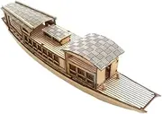 CIYODO DIY Wooden Boat Model Kit Educational Assembling for Adults Safe Wooden Decor for Home Office