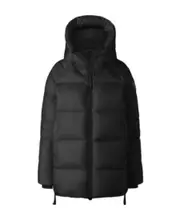 Canada Goose Logo Patch Hooded Down Coat XL,L,M black