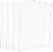 TEMPNAP 4pcs Business Card Holders Double Display Stand for Office Retail Versatile Card Storage Organizer Elegant Design for Brochures Documents