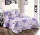 Floral Bedspread Coverlet Patchwork Blanket Set King / Queen Size Soft Bed