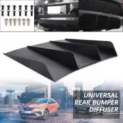 Universal Rear Diffuser Lower Splitter Fins Underbody Assembly Black ABS 22"X20" (for: Mazda)
