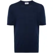 [John Smedley] John Smedley Kempton Knitted Cotton T-shirt XXL BLUE