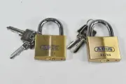 (2 PACK) ABUS 85/50 Solid Brass Padlock with Nano Protect hardened steel shackle